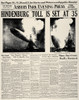 Hindenburg Exploding, 1937. /Nfront Page Of The Asbury Park (New Jersey) Evening Press, 7 May 1937, Reporting On The Explosion The Previous Day Of The German Zeppelin 'Hindenburg' At Lakehurst, New Jersey. Poster Print by Granger Collection - Item #