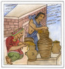 Aztec Farmers. /Naztec Farmers Storing Their Harvested Corn In Clay Containers. Line Drawing From The Codex Florentino, A Treatise By Bernardino De Sahagun (1499-1590) On The Aztecs And The Spanish Conquest Of Mexico. Poster Print by Granger Collecti