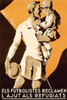 Catalonian sports organizations joined the effort to aid refugees from the war-torn areas or Northern and Central Spain during the Spanish Civil War.  A soccer player is shown coming to the aid of a child. Poster Print by unknown - Item # VARBLL05872