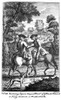 England: Highwayman, C1665. /Nclaude Duval (1643-1670) Robbing Squire Roper During A Hunt In Windsor Forest. Line Engraving From 'A General And True History Of...Highwaymen' By Charles Johnson, London, 1742. Poster Print by Granger Collection - Item