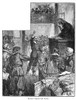 Samuel Gorton (C1592-1677). /Namerican Colonial Religious And Political Leader. Gorton Disputing With John Cotton Just Before The Former'S Trial For Blasphemy At Boston, Massachusetts, In 1643. Wood Engraving, 19Th Century. Poster Print by Granger Co