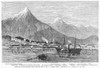 Alaska: Sitka, 1868. /Nview Of The Town And Harbor Of Sitka (Until The Purchase From Russia: New Archangel) From The Uss Resaca. Wood Engraving After A Drawing, 1 November 1867, From A Contemporary American Newspaper. Poster Print by Granger Collecti