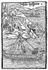Columbus: Hispaniola, 1492. /Nchristopher Columbus Trading With The Native Indians Of Hispaniola On His First Voyage To The New World, 1492. Woodcut From The Illustrated Edition Of The Columbus Letter To Gabriel Sanchez, 1493. Poster Print by Granger