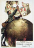 World War I: French Poster. /Nfrench Soldier Sticking A Flag With The Word Lib_Rt_ On It Into A Globe. Lithograph Poster By Abel Faivre, 1917, Advertising The 3Rd National Defense Loan To Support French Troops During World War I. Poster Print by Gran