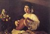 The Lute Player is a composition by the Italian Baroque master Caravaggio. It exists in three versions, one in the Wildenstein Collection, another in the Hermitage Museum, St. Petersburg and a third from Badminton House, Gloucestershire Poster Print