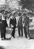 John T. Scopes (1900-1970). /Namerican Educator. Waiting On The Courthouse Lawn In Dayton, Tennessee In July 1925 Are (Left To Right): John T. Godsey, Lawyer For Scopes; Dr. John R. Neal, Scopes' Leading Counsel; John T. Scopes; And George Rappleyea.