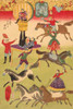 Japanese triptych print shows circus at Yasukuni Jinja, originally called Shokonsha, Tokyo, Japan, with acrobats, trapeze artists, and horseback stunt riders.   Done by Utagawa Hiroshige in 1871.  Circus entitled "CirqueSoulie" Poster Print by Utagaw