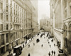 View Down Broad Street From Its Intersection With Wall Street. At Right Are The Columns Of The New York Stock Exchange. Farther Down The Street Is The Outdoor Curb Market Of The American Stock Exchange. 1911 Photo By Irving Underhill. - Item # VAREVC