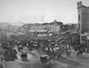 San Francisco, C1861. /Nunitarian Minister Thomas Starr King Giving A Speech In Support Of The Union At The Intersection Of Montgomery, Post, And Market Streets In San Francisco, California. Photograph, C1861. Poster Print by Granger Collection - Ite