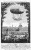 Balloon, Paris, 1784. /Nthe Third Ascent Of The Robert And Charles Hydrogen Balloon, September 1784, With The Brothers Nicolas And Anne-Jean In The Gondola, From The Tuileries In Paris, France. Contemporary Copper Engraving, French, 1784. Poster Prin