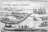 New Amsterdam, C1627. /Nthe Hartgers View, The Earliest Known View Of The Dutch Colony Of New Amsterdam, On Manhattan, As It Appeared C1627. Line Engraving, 1651, From A Dutch Book About North America. Poster Print by Granger Collection - Item # VARG