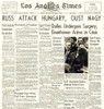 Hungary: Soviet Invasion. /Nfront Page Of The Los Angeles Times, 4 November 1956, Announcing The Soviet Invasion Of Hungary In Response To The Anti-Communist Uprising That Had Begun On 23 October. Poster Print by Granger Collection - Item # VARGRC003