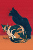 A painting of two cats..  High quality vintage art reproduction by Buyenlarge.  One of many rare and wonderful images brought forward in time.  I hope they bring you pleasure each and every time you look at them. Poster Print by Theophile Steinlen -