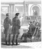 Andrew Johnson Impeachment. /Nthaddeus Stevens, With Cane, And John A. Bingham/Nbefore The Senate During The Impeachment Trial Of President Andrew Johnson In 1868. Wood Engraving From A Contemporary American Newspaper. Poster Print by Granger Collect