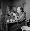 Railroad Workers, 1943. /Nconductor James M. Johnson And Brakeman Jack Torbet Of Waynoka, Oklahoma Having Lunch In The Caboose On The Atchison, Topeka And Santa Fe Railroad Line. Photograph By Jack Delano, March 1943. Poster Print by Granger Collecti