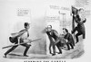 Presidential Campaign, 1860. /Nan 1860 Cartoon Indicative Of Republican Success, Showing John Bell Warning Stephen Douglas Of Abraham Lincoln'S Approach While James Buchanan Tries, Without Success, To Help John C. Breckinridge Enter The White House.