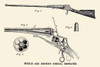 Gun technology advanced quickly after the civil war.  With jacketed bullets, many could be fired much more rapidly.  The rotating cylindrical chamber incorporated on this rifle allowed for five rapid fire shots to be taken before reloading. Poster Pr