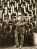 Isambard Kingdom Brunel /N(1806-1859). English Engineer. Brunel Before The Great Eastern Steamship'S Braking Drum Chains, Which Lowered The Ship From The Slip For Launching. Photograph, 1857, By Robert Howlett. Poster Print by Granger Collection - It