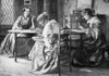 Bront� Sisters. /Ncharlotte (1816-1855), Emily Jane (1818-1848) And Anne (1820-1849) Bront_ Writing In The Rectory At Haworth, In Yorkshire, England. Engraving After A Watercolor, English, 19Th Century. Poster Print by Granger Collection - Item # VAR