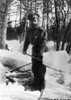 Nicholas Ii (1868-1918). /Nczar Of Russia, 1894-1917. Photographed Shoveling Snow At The Tsarskoye Selo Imperial Palace Near St. Petersburg, Where He And The Royal Family Were Interned Following The Russian Revolution. Photograph, 1917. Poster Print