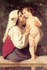 The Kiss.  High quality vintage art reproduction by Buyenlarge.  One of many rare and wonderful images brought forward in time.  I hope they bring you pleasure each and every time you look at them. Poster Print by William Bouguereau - Item # VARBLL05