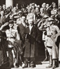 World War I: Saluting. /Nignacy Jan Paderewski And Allied Sympathizers Outside New York'S City Hall Saluting A Regiment Of Polish Troops As The Leave For The Front, New York. Photograph, C1914. Poster Print by Granger Collection - Item # VARGRC040923