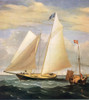 'Yacht America', 1851. /Ncompeting In The British Royal Yacht Squadron'S Annual Race Around The Isle Of Wight, 22 August 1851. 'America,' The Only Non-British Entry, Came In First. Detail Of A Painting, 1851, By Fitz Hugh Lane. Poster Print by Grange