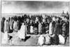 Arapaho Ghost Dance, 1891. /N'The Ghost Dance - Large Circle.' Ghost Dance Ceremony Of Southern Arapaho Native Americans On The Plains Of Oklahoma, Early 1891. Painting, C1895, By Mary Irvin Wright, After A Photograph By James Mooney. Poster Print by