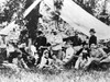 George Custer (1839-1876). /Namerican Army Officer. Custer (Center In Buckskins) With Officers Of The 7Th Cavalry And Their Wives At Little Heart River, Dakota Territory In 1875. Elizabeth Custer Sits At The Right Of Her Husband. Poster Print by Gran