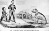 Lincoln: Cartoon, 1864. /Namerican Cartoon Depicting President Lincoln Encouraging Lieutenant General Ulysses S. Grant (Bulldog) To Drive On To Richmond, Virginia, Despite The Protests Of The Overly Cautious General George B. Mcclellan. Poster Print
