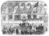 Australia: Melbourne, 1863. /Nthe Installation Of Sir Charles Darling As Governor Of The State Of Victoria, In Front Of The Treasury Building At Melbourne, 1863. Wood Engraving From A Contemporary English Newspaper. Poster Print by Granger Collection