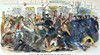 New York: Draft Riots. /Ncharge Of The Police On The Rioters At The Tribune Office In Printing House Square During The New York City Draft Riots Of 13-16 July 1863: Contemporary Colored Engraving. Poster Print by Granger Collection - Item # VARGRC000