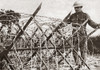 World War I: Barbed Wire. /N'Formidable Wire Entanglement With A Frame Of Steel Bars Riveted Together And Sharply Pointed So As To Be Almost Impregnable.' Photographed During World War I, 1914-1918. Poster Print by Granger Collection - Item # VARGRC0