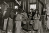 On right-hand end is Marie ---, eight years old, who shucks 6 or 7 pots of oysters a day at a canning company. At left end of photo is Johnnie ---, eight years old, who earns 45 cents a day. Been shucking for three years Poster Print - Item # VARBLL0