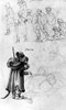 Napoleon: Russian Campaign. /Nnapoleon'S Defeated Army Retreating From Moscow. Drawing, 5 January 1813, By Christian Wilhelm Von Faber Du Faur, A Lieutenant In The Wurttemberg Army That Participated In The French Invasion. Poster Print by Granger Col