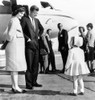 Democratic Presidential Nominee John Kennedy Says Goodbye To His Wife Jacqueline And Daughter Caroline Before Leaving For The Final Days Of The 1960 Campaign. Mrs. Kennedy Is Seven Months Pregnant With John F. Kennedy Jr. Oct. 30 - Item # VAREVCCSUA0