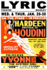 On the stage - in person, Hardeen, brother of Houdini handcuffs and jails will not hold him : the greatest mystery show of all times. Mentalist supreme, Princess Yvonne, the mystery girl Poster Print by Triangle Poster Printing Co - Item # VARBLL0587