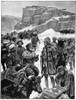 Tibet: 1904 Mission. /Nbritish Expeditionary Forces Under The Leadership Of Francis Younghusband (1863-1942) Speaking With Tibetan Villagers On Their Way To Lhasa: Illustration From An English Newspaper Of 1904. Poster Print by Granger Collection - I
