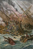 Battle Of Lepanto, 1571. /Nnaval Battle Between The Christians And Ottomans Fought In The Strait Between The Gulfs Of P_trai And Corinth, Off Lepanto, Greece, 7 October 1571. Engraving, 19Th Century. Poster Print by Granger Collection - Item # VARGRC