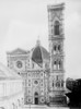 Florence: Cathedral. /Na View Of The Santa Maria Del Fiore Cathedral In Florence, Italy, Showing The Campanile (Right) Designed By Giotto In The 14Th Century, And The Dome Designed By Filippo Brunelleschi, Completed In 1436. Photographed C1917. Poste