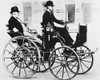 Gottlieb Daimler /N(1834-1900). German Engineer And Pioneer Automobile Manufacturer. Gottlieb Daimler, At Left, Enjoying A Ride In The First Automobile He Manufactured And Which Is Here Driven By His Son Adolf, In 1886. Poster Print by Granger Collec