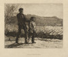 Walker based this etching of a boy guiding a blind man along a path near Haslemere, Surrey on a painting he created out-of-doors in February 1863, and then exhibited in 1866 as "The Wayfarers."  Frederick Walker Poster Print by Frederick Walker - Ite