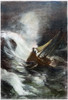 Verne: Around The World. /Nthe 'Tankad�Re' Tossed About In A Typhoon Off The Coast Of China: Wood Engraving After A Drawing By L_On Benett From An 1873 Edition Of Jules Verne'S 'Around The World In Eighty Days.' Poster Print by Granger Collection - I