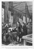 Benjamin Thompson /N(1753-1814). Count Rumford. American Physicist, Inventor, And Adventurer. Thompson, In A Bavarian Cannon Foundry In 1798, Calling Attention To The Transformation Of Mechanical Energy Into Heat. Wood Engraving, French, 1891. Poster