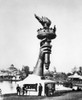 Centennial Fair, 1876. /Nthe Hand Of The Statue Of Liberty Exhibited At The Centennial Exposition In Philadelphia, Pennsylvania, 1876. The Sculptor, Fr_D_Ric Barthodi, Poses Alongside The Flame. Poster Print by Granger Collection - Item # VARGRC01166