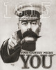 The British wartime recruitment poster depicting Lord Kitchener with the words "Your Country Needs You" and the date 1915.  From The Story of 25 Eventful Years in Pictures published 1935 Poster Print by Hilary Jane Morgan / Design Pics - Item # VARDP