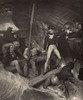 Lieut.Nelson Volunteering To Board A Prize In Violent Gale. Horatio Nelson,Lord Nelson,Viscount Nelson, 1758-1805. British Naval Commander. Illustration By Westall. From The Book The Life Of Nelson By Robert Southey Published London, 1883. PosterPrin