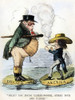 Cartoon: Oregon, 1846. /N'What?... Strike Your Own Father!' An English View Of The Oregon Boundary Dispute From 'Punch' Depicting John Bull And Brother Jonathan, The Forerunner Of Uncle Sam. Cartoon, 1846. Poster Print by Granger Collection - Item #