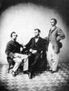 Lincoln & Secretaries, /N1863. Abraham Lincoln (1809-1865), 16Th President Of The United States (Center), With His Secretaries John G. Nicolay (Left) And John M. Hay (Right). Photographed By Alexander Gardner, Washington, D.C., 8 November 1863. Poste