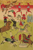 Japanese triptych print shows circus at Yasukuni Jinja, originally called Shokonsha, Tokyo, Japan, with acrobats, trapeze artists, and horseback stunt riders.   Done by Utagawa Hiroshige in 1871 Poster Print by Utagawa Hiroshige - Item # VARBLL058722